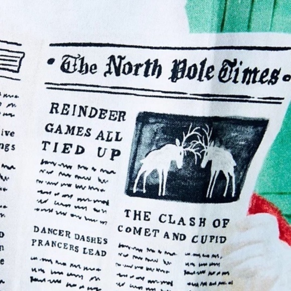 Anthropologie Breakfast With Santa Kitchen Towel - Picture 2 of 2